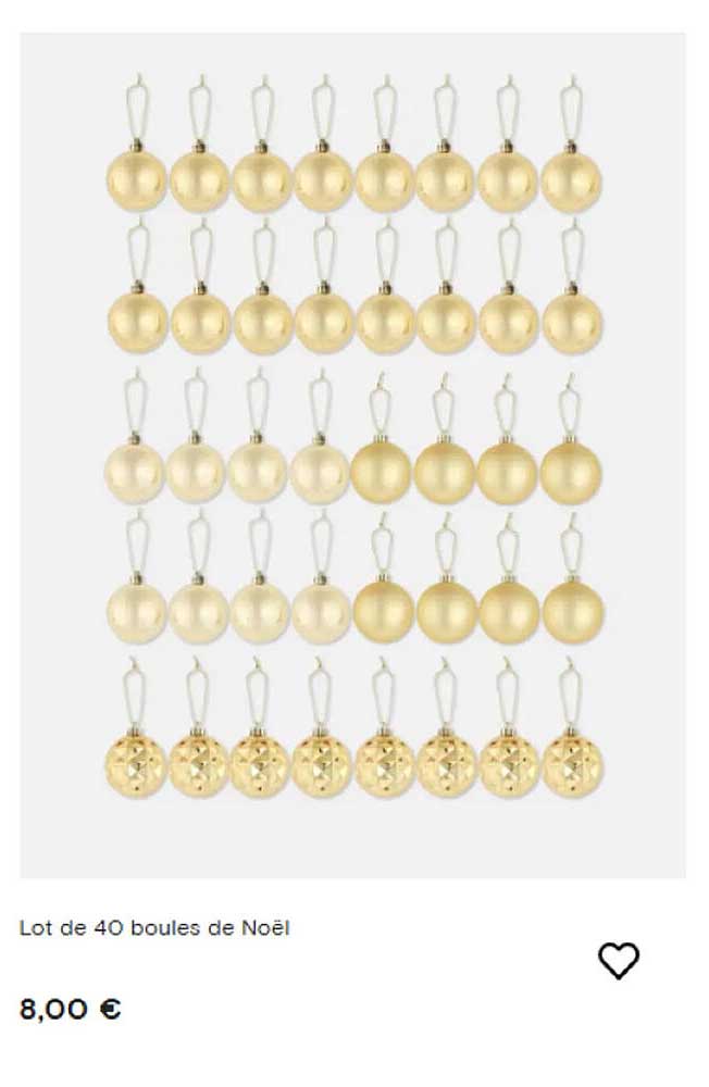 Lot de 40 boules de Noël