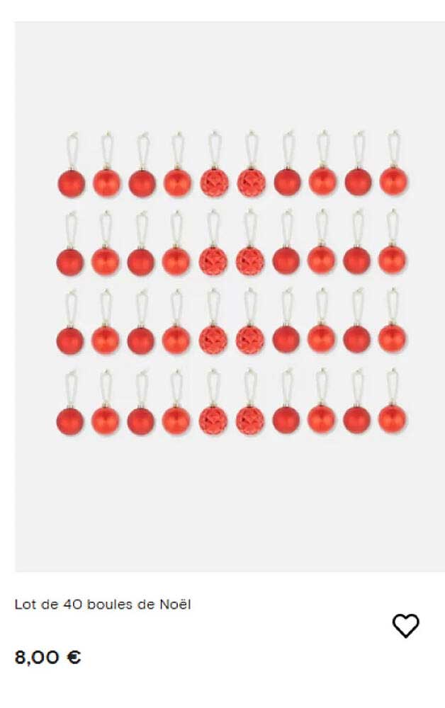 Lot de 40 boules de Noël