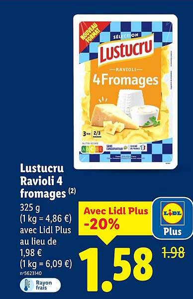 Lustucru Ravioli 4 fromages