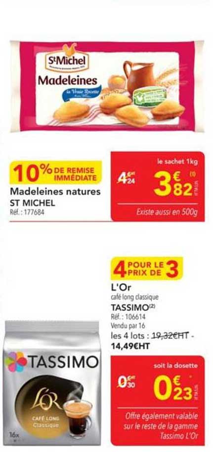 Madeleines natures ST MICHEL