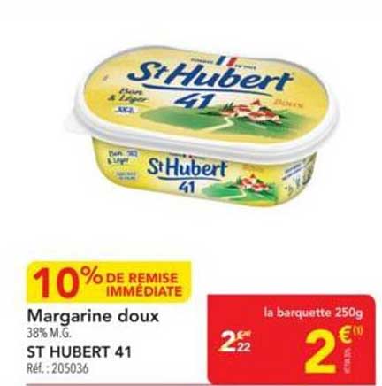 Margarine doux 38% M.G. St Hubert 41
