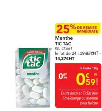 Menthe TIC TAC
