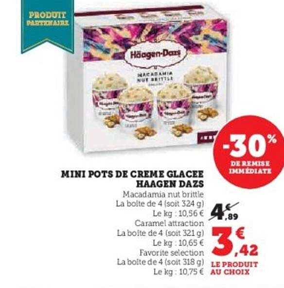 MINI POTS DE CREME GLACEE HAAGEN DAZS
