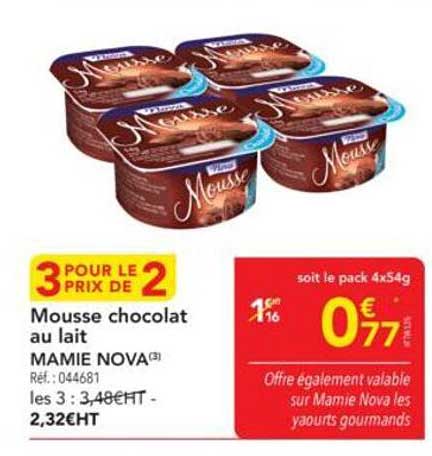 Mousse chocolat au lait