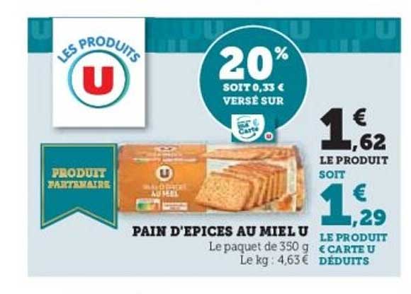 PAIN D'ÉPICES AU MIEL U