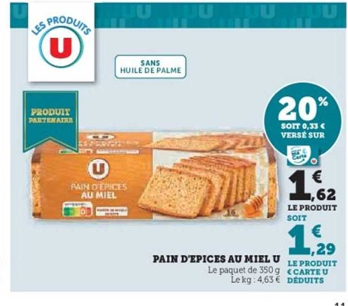 PAIN D'ÉPICES AU MIEL U