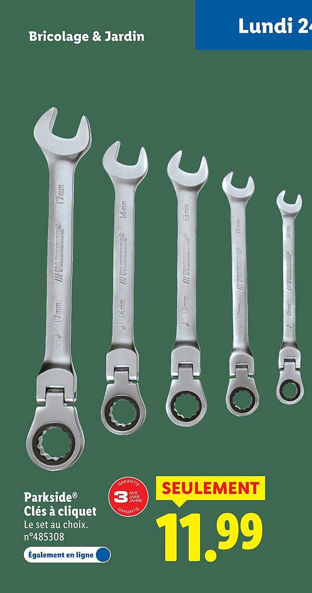 Parkside® Clés à cliquet