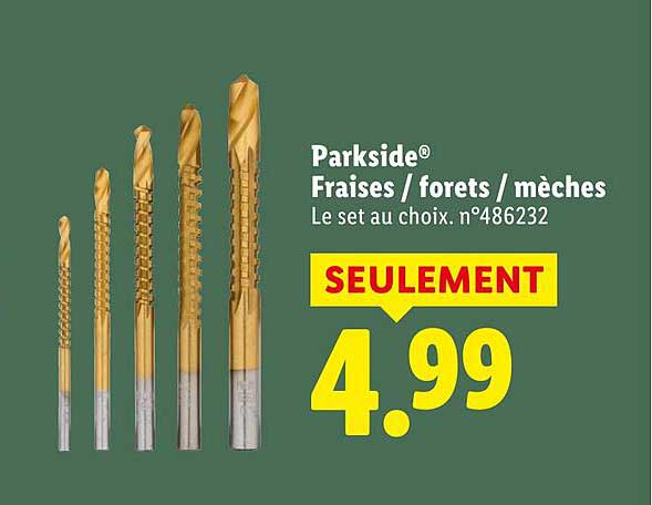 Parkside® Fraises / forets / mèches