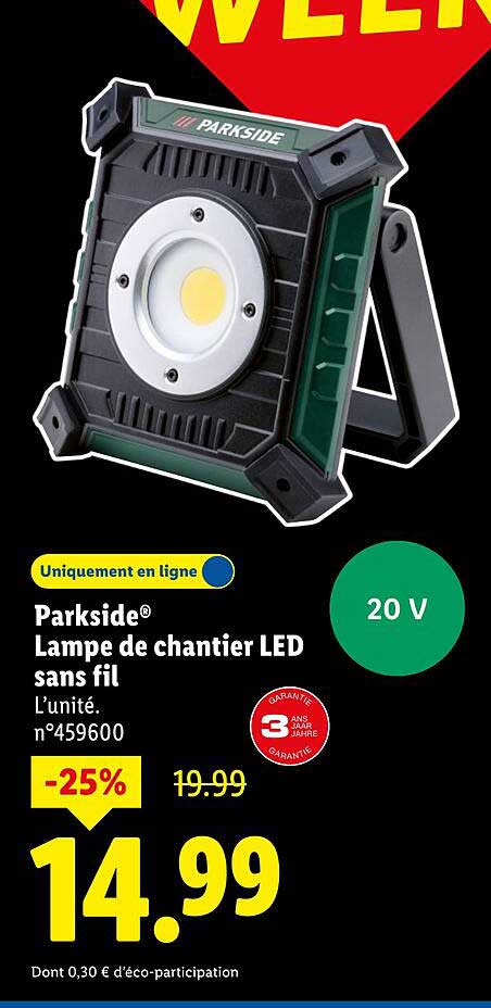 Parkside® Lampe de chantier LED sans fil