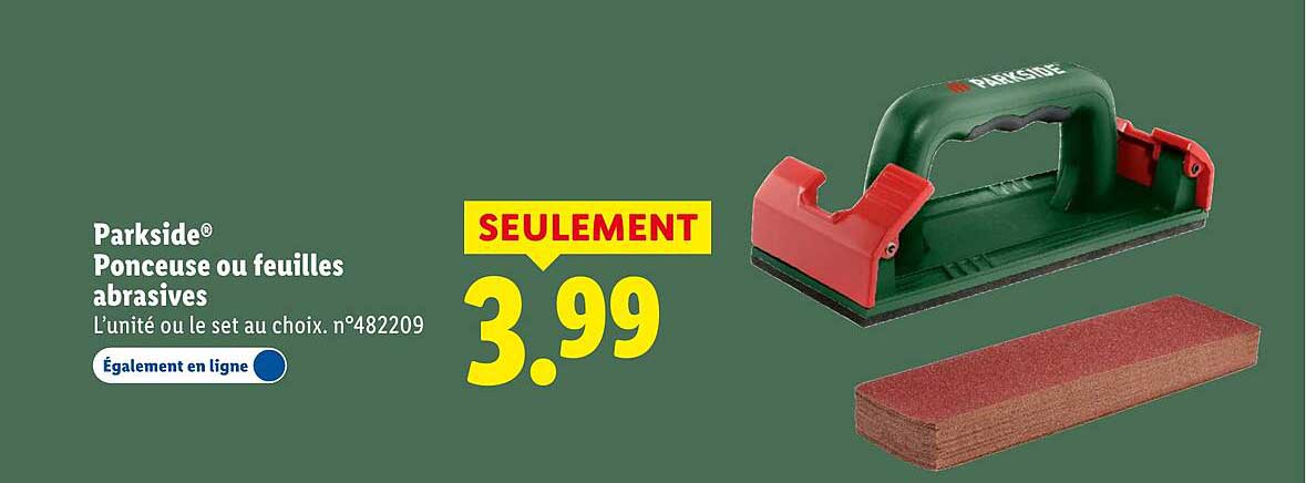 Parkside® Ponceuse ou feuilles abrasives