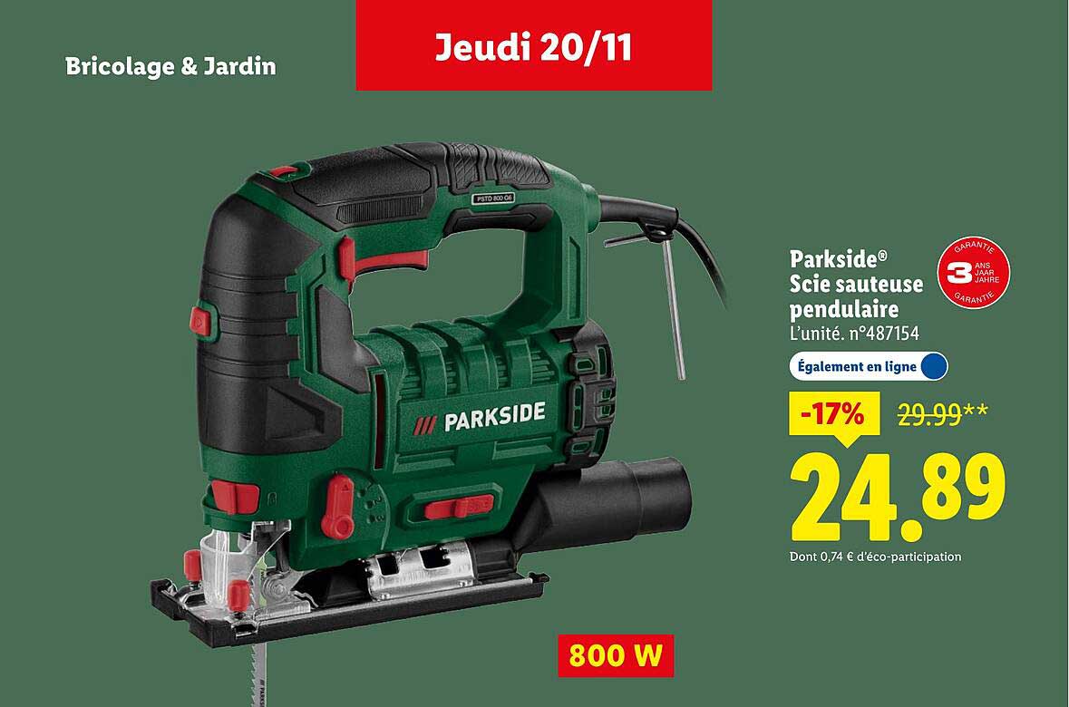 Parkside® Scie sauteuse pendulaire