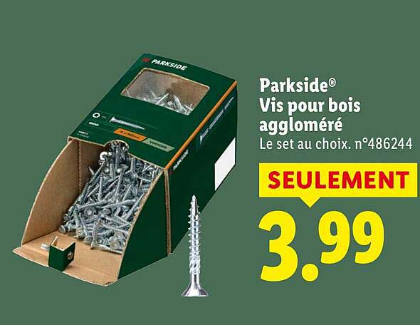 Parkside® Vis pour bois aggloméré
