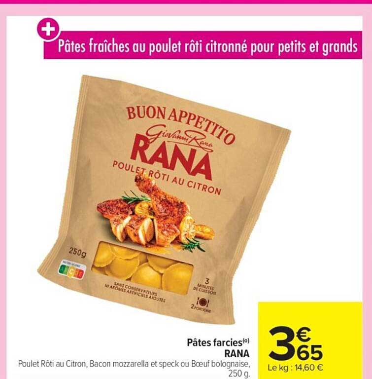 Pâtes fraîches au poulet rôti citronné pour petits et grands
