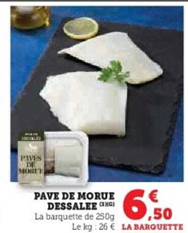 PAVE DE MORUE DESSALÉE (3 KG)