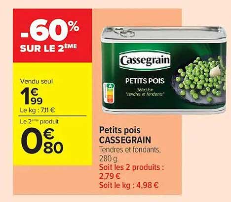 Petits pois CASSEGRAIN