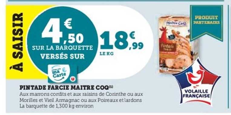 PINTADE FARCIE MAITRE COQ