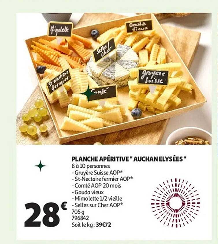 PLANCHE APÉRITIVE "AUCHAN ÉLYSÉES"