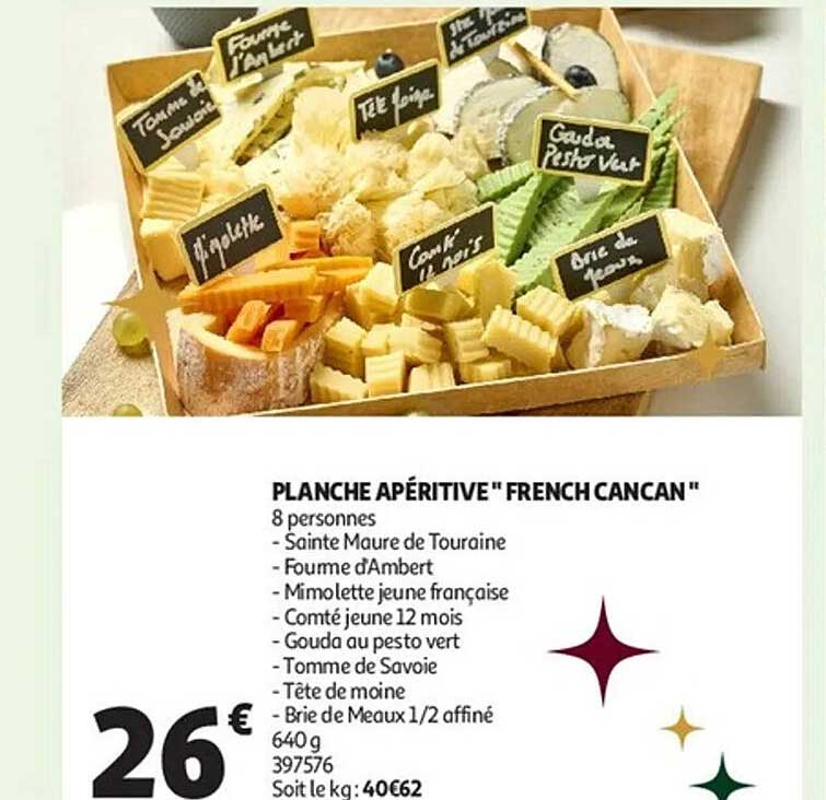 PLANCHE APÉRITIVE "FRENCH CANCAN"