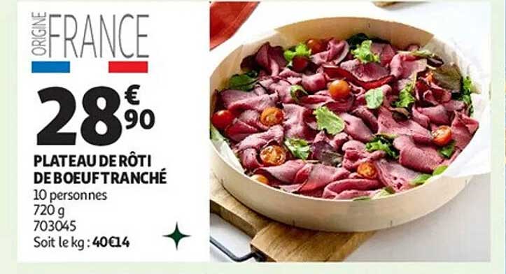 PLATEAU DE RÔTI DE BŒUF TRANCHÉ