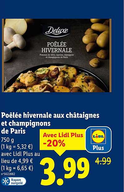 Poêlée hivernale aux châtaignes et champignons de Paris