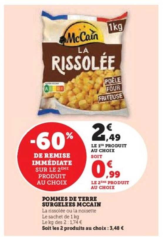 Pommes de terre surgelées McCain