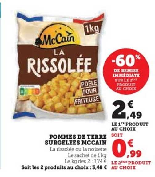 Pommes de terre surgelées McCain