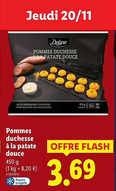 Pommes duchesse à la patate douce