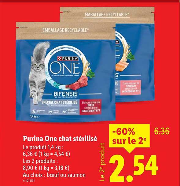 Purina One chat stérilisé