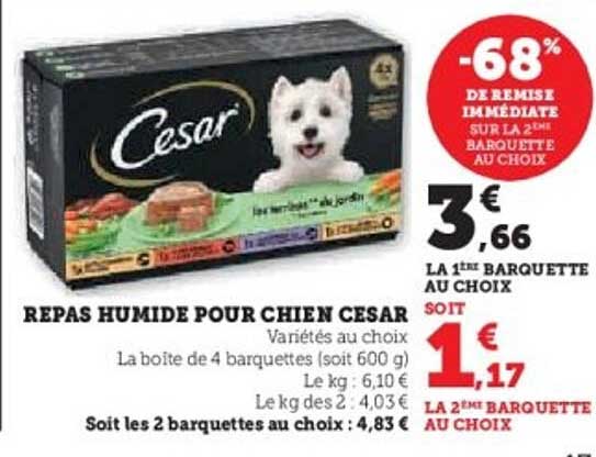 REPAS HUMIDE POUR CHIEN CESAR