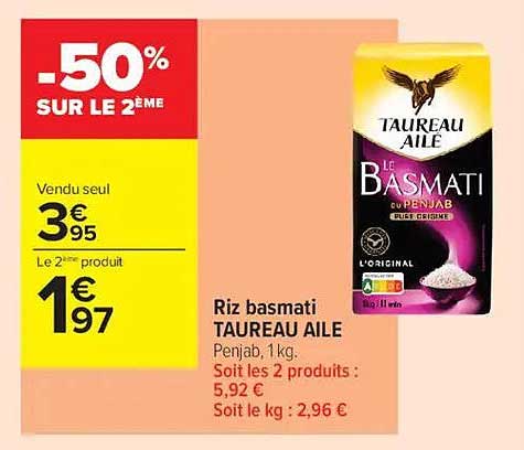 Riz basmati TAUREAU AILE