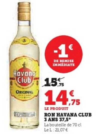 RON HAVANA CLUB 3 ANS 37,5°