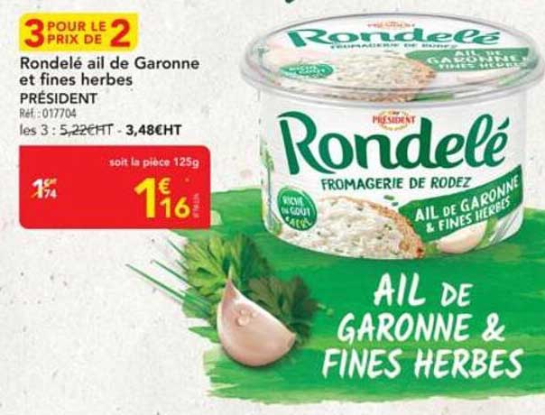 Rondelé ail de Garonne et fines herbes