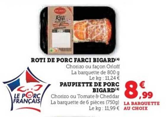 ROTI DE PORC FARCI BIGARD