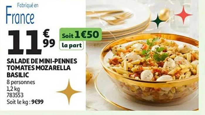 SALAD OF MINI-PENNE TOMATO MOZZARELLA BASIL