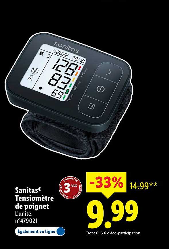 Sanitas® Tensiomètre de poignet