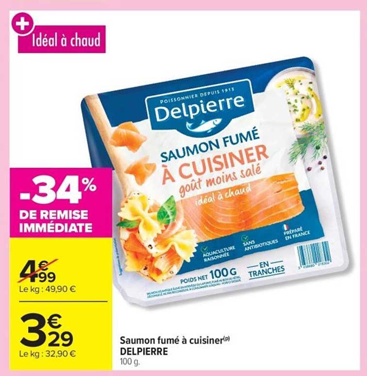 Saumon fumé à cuisiner Delpierre