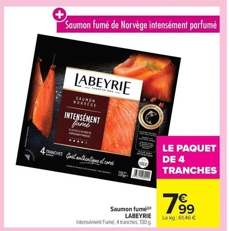 Saumon fumé de Norvège intensément parfumé