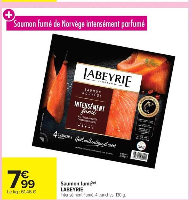 Saumon fumé de Norvège intensément parfumé