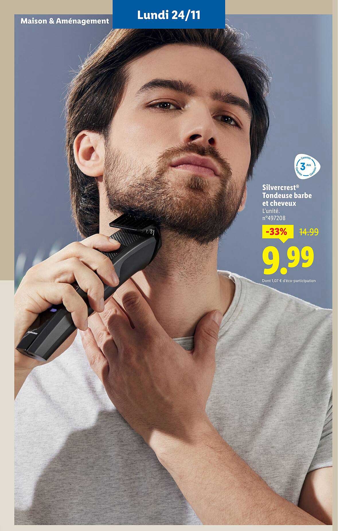 Silvercrest® Tondeuse barbe et cheveux