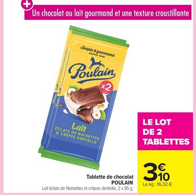 Tablette de chocolat POULAIN