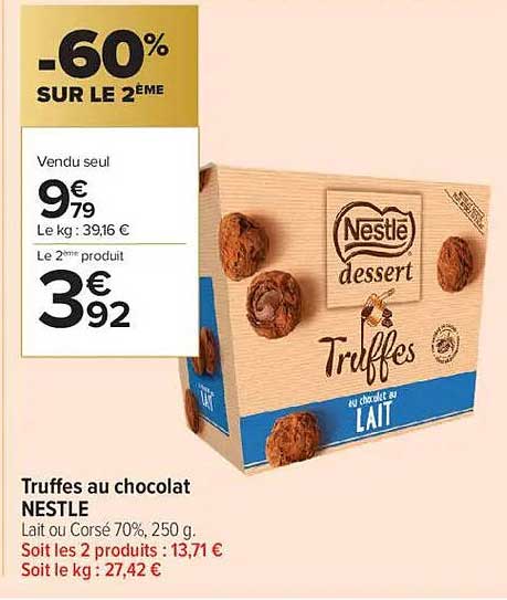 Truffes au chocolat NESTLE