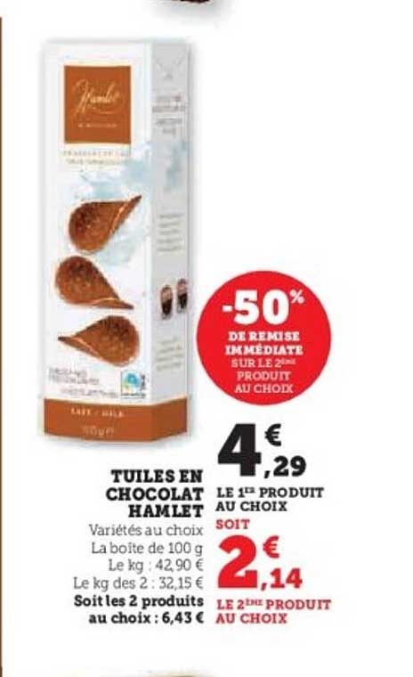TUILES EN CHOCOLAT HAMLET