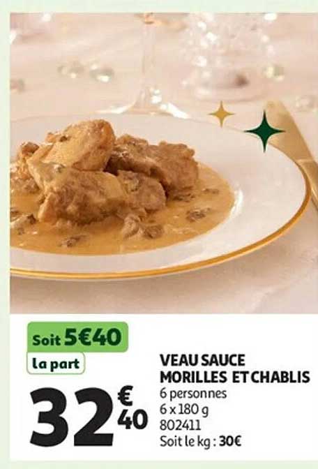 VEAU SAUCE MORILLES ET CHABLIS