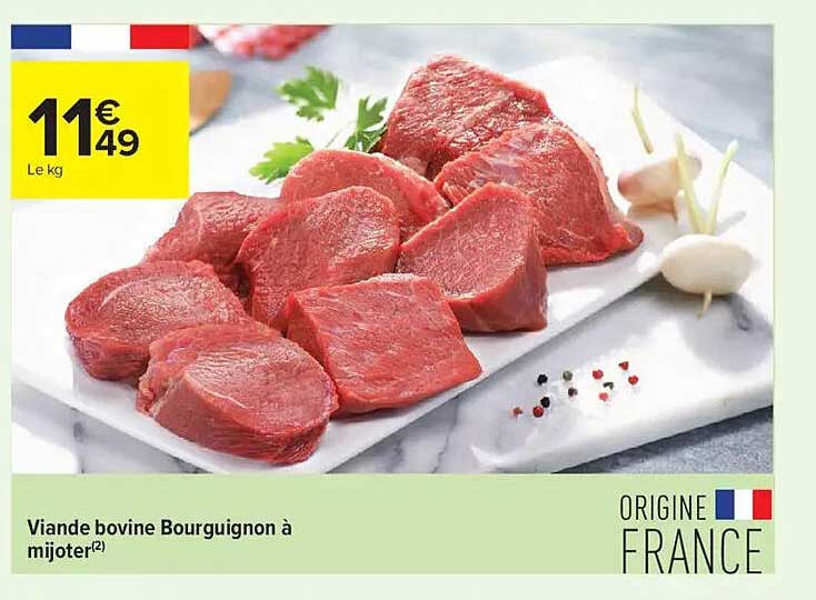 Viande bovine Bourguignon à mijoter
