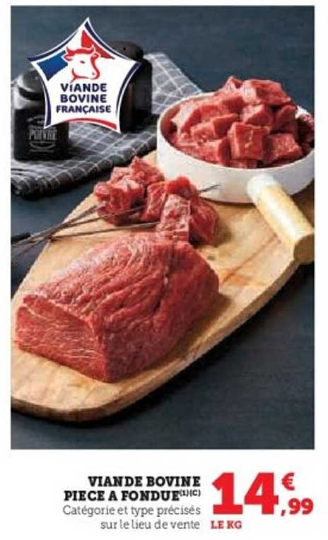 VIANDE BOVINE PIECE A FONDUE