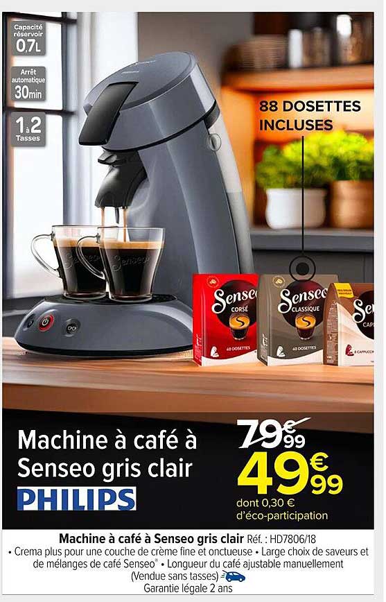 Machine à café à Senseo gris clair PHILIPS