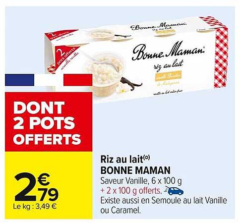 Riz au lait BONNE MAMAN
