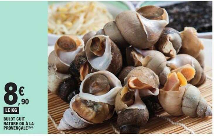 Promo Bulot Cuit Nature Ou À La Provençale chez E.Leclerc - 123Catalogue.fr