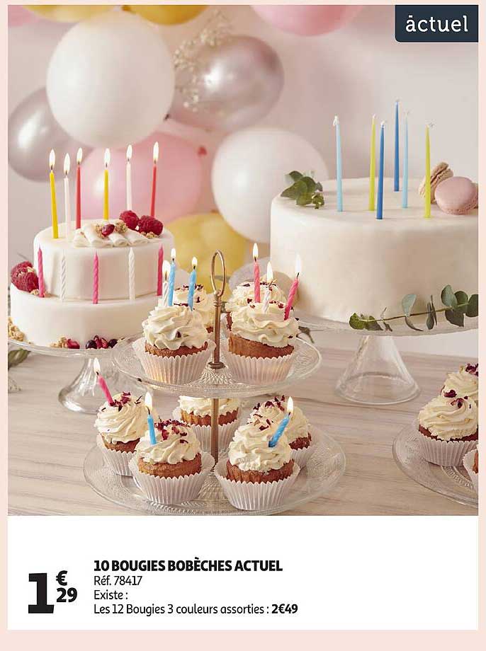 10 BOUGIES BOBÈCHES ACTUEL