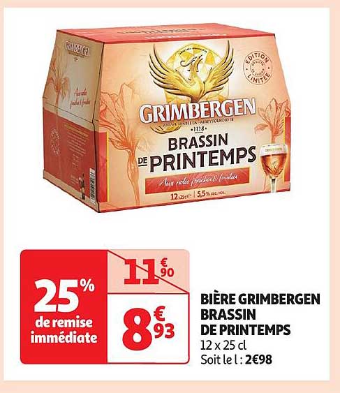 BIÈRE GRIMBERGEN BRASSIN DE PRINTEMPS